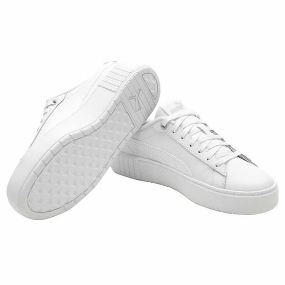 White PUMA Ladies' Smash Platform Shoe - Picture 8 of 9